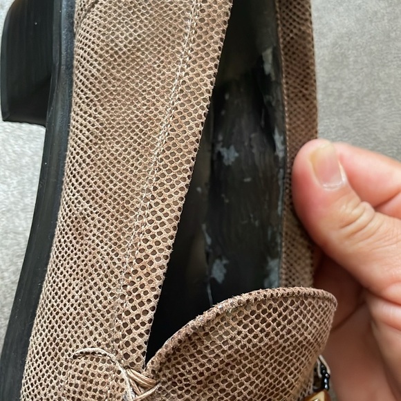 Stuart Weitzman Lizard Print Loafers Bead Spain - Picture 7 of 7